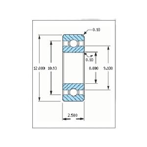 ミネベア ボール・ベアリング DDL-1280 オープン ステンレス 8x12x2.5mm