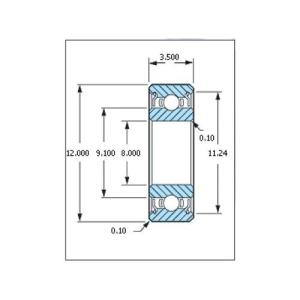 ミネベア ボール・ベアリング DDL-1280ZZ ステンレス 8x12x3.5mm