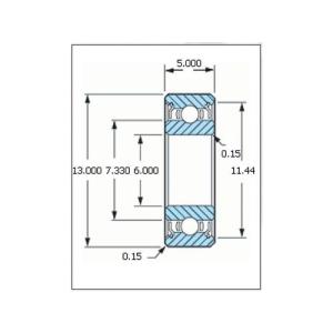 ミネベア ボール・ベアリング DDL-1360ZZ ステンレス 6x13x5mm