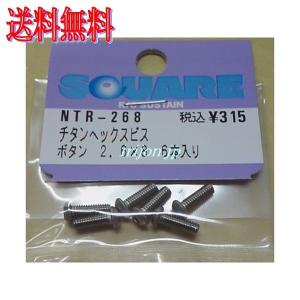 スクエア NTR-268 チタンヘックスボタンビス 2.6x8 6本入り