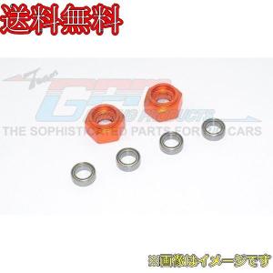 GPM DT3010F-OR Tamiya DT03 Aluminium Front Wheel Hex Adapter With Bearing - 2pcs set ORANGEの商品画像