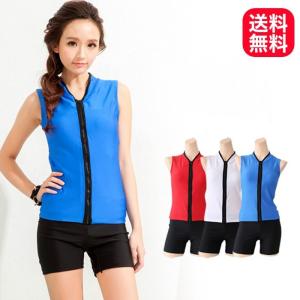 水着 タンキニ フィットネス スイミング ジム ノースリーブ