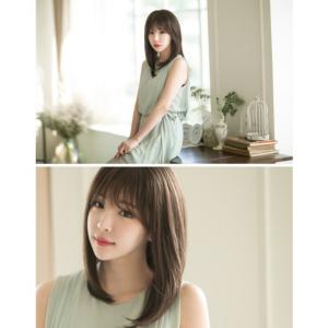 セミロング ウィッグ 肩先ボブ ミディアム ダ...の詳細画像3