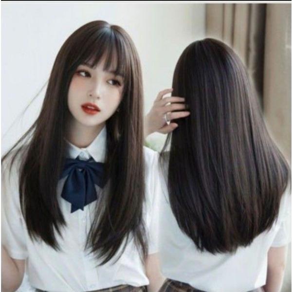 ウィッグ ロング 黒髪 ストレート フルウィッグ ブラック 黒自然 レディーズ かつら 耐熱 小顔 ...