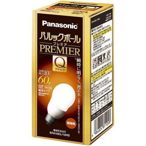 パナソニック 60形電球形蛍光灯 パルックボール プレミアQ EFA15EL/10HS 電球色