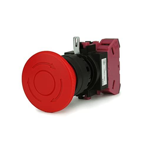 IDECアイデック 非常停止用押ボタンスイッチ HWシリーズ φ40大形 1b φ22 ボタン色赤 ...