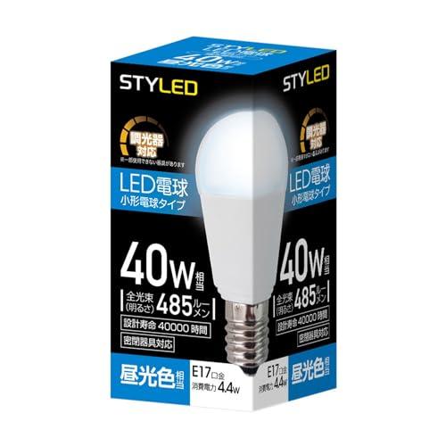 スタイルド LED電球 E17 昼光色 40W形相当 調光器対応 ミニクリプトン形 広配光タイプ 密...