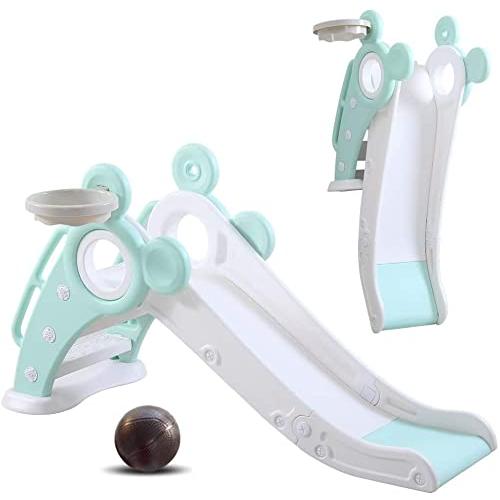 LifeRed すべり台 / バスケットゴール 付き 黒 ボール付き 遊具 室内遊具 屋内 家庭用 ...