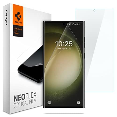 Spigen NeoFlex フィルム Galaxy S23 Ultra 用 全面保護 TPU素材 ...