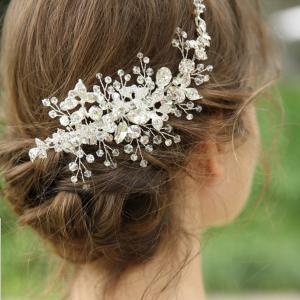 ウェディング ヘッドドレス  アイスクリスタル 水しぶき