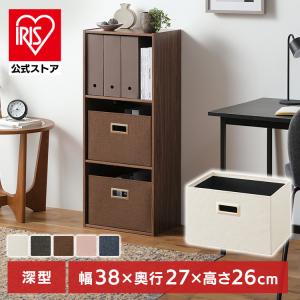 収納ボックス 幅38cm 奥行き27cm 引き出し 取っ手付き 収納ケース カラーボックス 収納 アイリスオーヤマ インナーボックス 深型 IB-38DR *