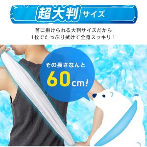 冷感タオル 汗拭きシート 無香料 7枚入 大判...の詳細画像2