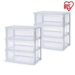 ＼2個セット／ チェスト 3段 ランドリーチェスト おしゃれ アイリスオーヤマ 北欧 タンス リビング 収納 収納ケース 引き出し 衣類収納 NSW-543