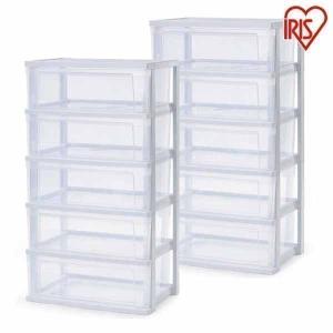 ＼2個セット／ チェスト 5段 ランドリーチェスト おしゃれ アイリスオーヤマ 北欧 タンス 収納 収納ケース 引き出し 衣類収納 リビング ワイドチェスト NSW-545