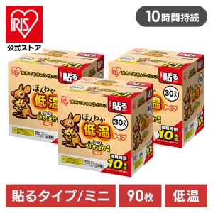 カイロ 貼る 90枚 貼るカイロ アイリスオーヤマ ミニ 低温 ほんわか 低温カイロ 30HM 使い捨て 使い捨てカイロ ぽかぽか家族 防災用品 防寒 足腰 背中 腰