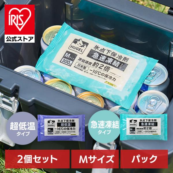 保冷剤 パック Mサイズ 2個 長時間 急速凍結 超低温 軽量 ピクニック 部活 クーラーボックス ...