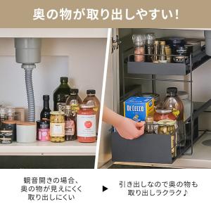 シンク下 収納 引き出し スライド ラック 調...の詳細画像1