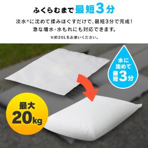 土嚢 土のう 10個入 水で膨らむ 土砂不要 ...の詳細画像2