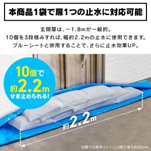土嚢 土のう 10個入 水で膨らむ 土砂不要 ...の詳細画像4