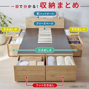 ベッド シングル 収納 大容量 超収納 引出 ...の詳細画像5