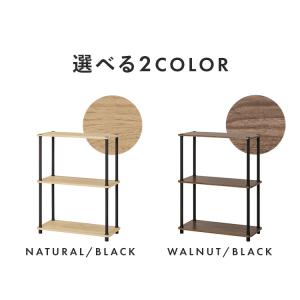 オープンラック 3段 スリム 組立簡単 棚 ラ...の詳細画像4