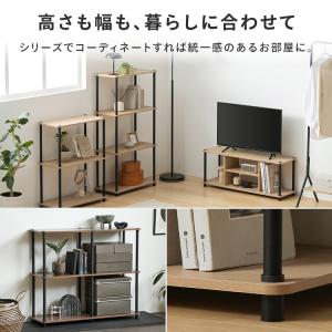 オープンラック 4段 スリム 組立簡単 棚 ラ...の詳細画像3