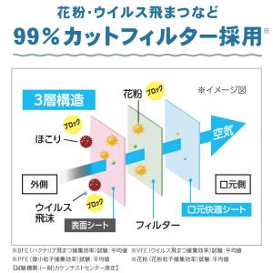 不織布マスク 120枚 ホワイト 購入特典:フ...の詳細画像3