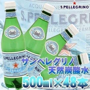 炭酸水 500ml 48本 送料無料 ミネラルウォーター スパークリング ペットボトル サンペレグリノ Sanpellegrino