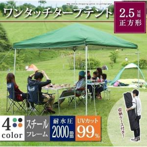 タープテント 2.5m テント タープ 簡単 安い 格安 2．5×2．5M UVカット 耐水加工 おしゃれ テント 簡単テント 幅250cm (在庫処分特価20)