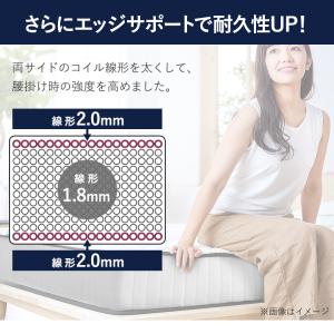 マットレス セミダブル ポケットコイルマットレ...の詳細画像2