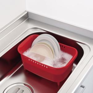 洗い桶 おしゃれ キッチン 流し シンク 台所 モデルノ レッド Hb 1974