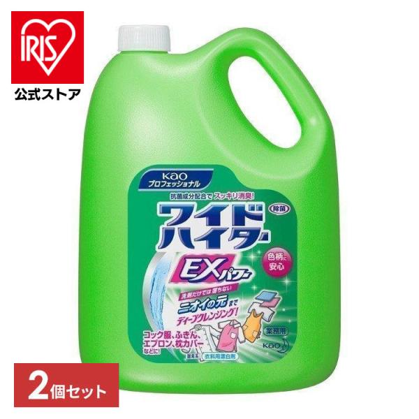 漂白剤 衣料用漂白剤 洗濯 ワイドハイター 業務用 ワイドハイターEX パワー 4.5Ｌ 2本入 酵...