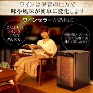 ワインセラー 18本 ペルチェ式 家庭用 2温...の詳細画像1