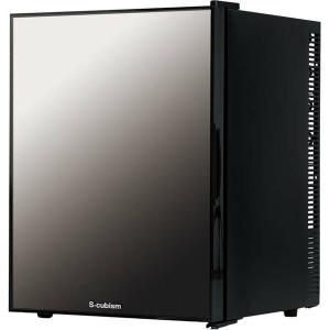 1ドア冷蔵庫 40L ミラーガラスドア ブラック WRH-M...