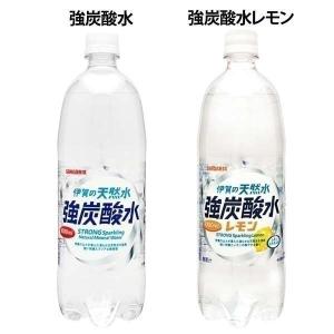 水 ペットボトル 1000ml 1L 24本 伊賀の天然水 強炭酸水 サンガリア (D)