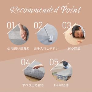 ラグ カーペット 洗える 洗えるラグ 円形 お...の詳細画像1