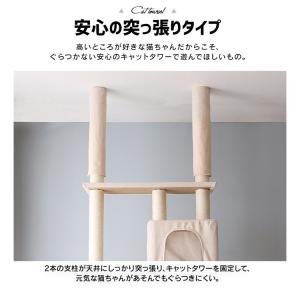 キャットタワー 突っ張り 猫 爪とぎ 猫タワー...の詳細画像3