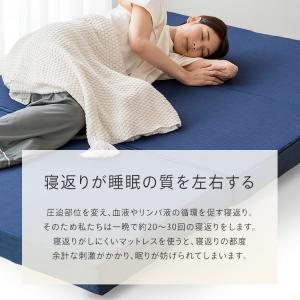 マットレス シングル 三つ折り 高反発 折りた...の詳細画像2