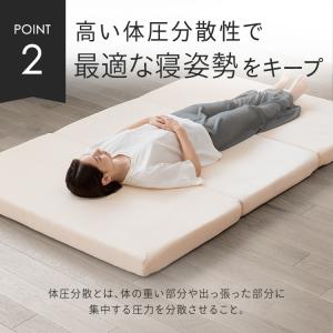 マットレス シングル 三つ折り 高反発 折りた...の詳細画像3