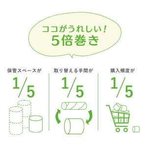 トイレットペーパー シングル 芯なし 5倍巻き...の詳細画像3