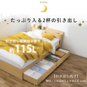 ベッド ベッドフレーム ダブル マットレス付き...の詳細画像2