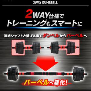 ダンベル 可変式 プレート総重量 10kg×2...の詳細画像1