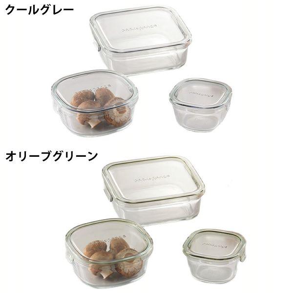 保存容器 耐熱ガラス Iwaki パック＆レンジ 角型3点セット PCPRN3GY21 PCPRN3...