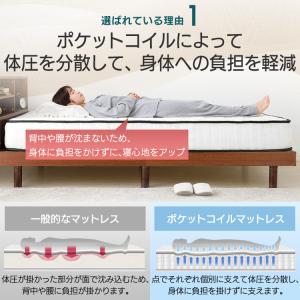 マットレス シングル 点で支える ポケットコイ...の詳細画像3