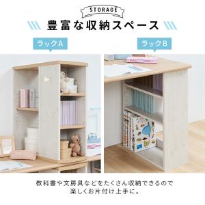 机 勉強机 学習机 子供 コンパクトデスク 棚...の詳細画像5