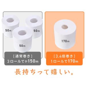 トイレットペーパー シングル 170m 芯なし...の詳細画像2