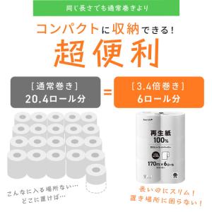 トイレットペーパー シングル 170m 芯なし...の詳細画像5