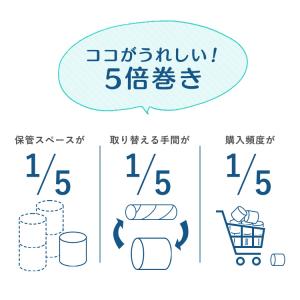 トイレットペーパー シングル 5倍巻き 4個セ...の詳細画像2