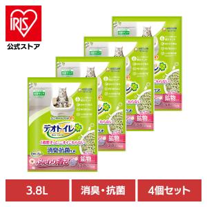 猫砂 ユニチャーム デオトイレ 3.8L 4個セット 取替サンド ふんわり香る 消臭 抗菌 サンド ホワイトフローラルの香り unicharm