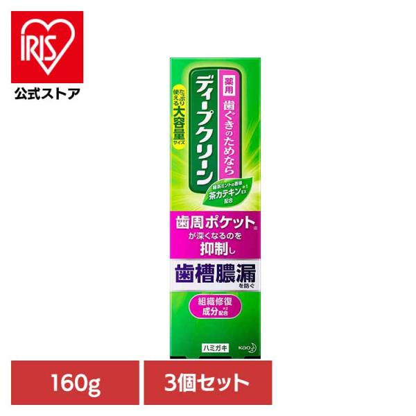 歯磨き粉 ディープクリーン 薬用ハミガキ 160g 3個セット 歯磨き はみがき ハミガキ 歯みがき...